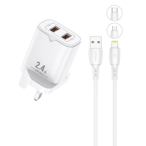 VFAN Dual USB Fast Wall Charger – Efficient and High-Speed Charging